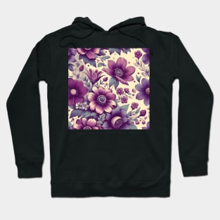 Purple Flowers Hoodie